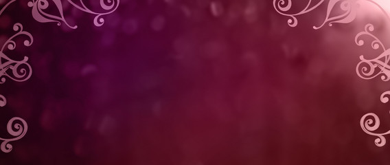 Spring background design with red floral and bokeh lights.