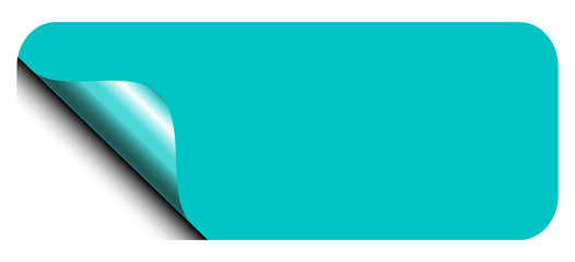 sticker label note with corner curl