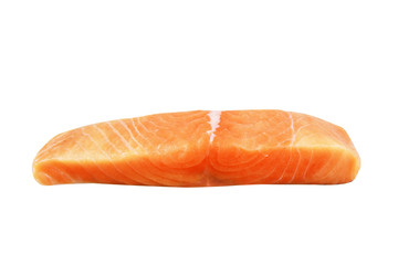 salmon piece isolated on white
