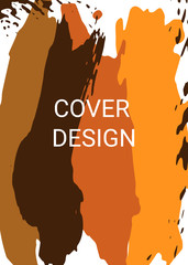 Multicolored background. Paint strokes. A4 background with multi-colored strokes. Design template for the design of banners, posters, booklets, reports, magazines. EPS 10