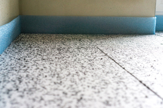 Hausbau Boden isolieren EPS Styropor