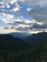 clouds over the mountains