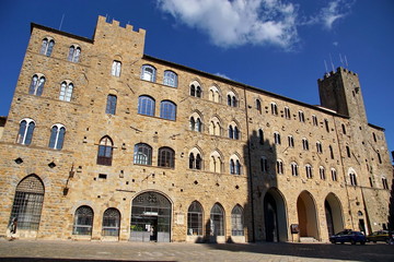 Fototapeta na wymiar Famous Priori Palace in the Tuscan city of Volterra called Palazzo dei Priori