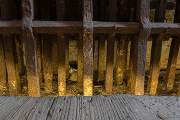 Iron bars of the medieval jail