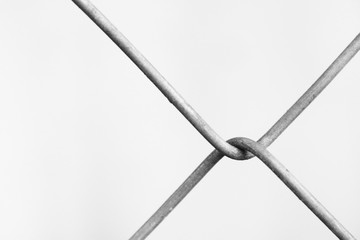 detail of a wire fence, union symbol
