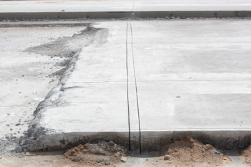 construction of a new road from concrete