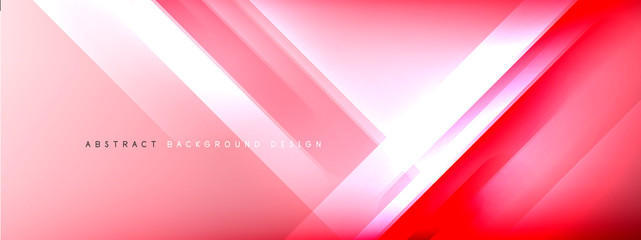 Motion concept neon shiny lines on liquid color gradients abstract backgrounds. Dynamic shadows and lights templates for text
