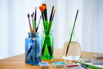 watercolor drawing with bright colors