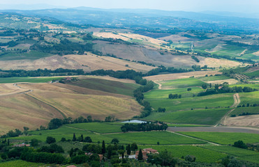 Fototapeta na wymiar Toscana hills. Unesco heritage preserve