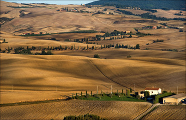 Fototapeta na wymiar Toscana hills. Unesco heritage preserve