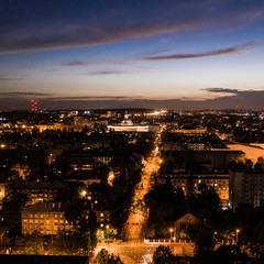 Fototapeta na wymiar Nocny krajobraz miasta Katowice