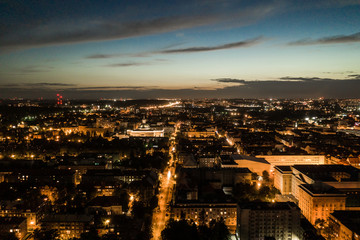 Fototapeta na wymiar Nocny krajobraz miasta Katowice