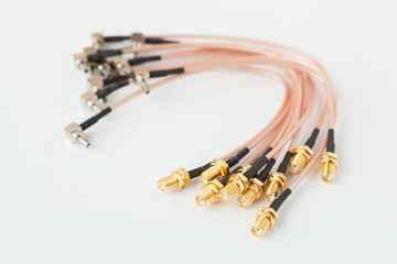 High-frequency ipx to sma female cable connector with gold plated pins