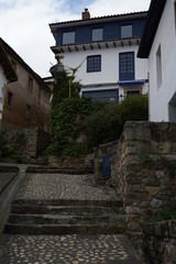 Fototapeta na wymiar Lastres. Coastal village of Asturias. Colunga, Spain. 