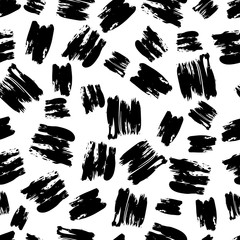 Seamless Pattern with hand drawn scribble smears