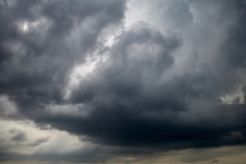 Dramatic sky with stratocumulus clouds, occasionally called a cumulostratus