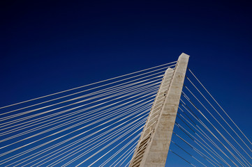 Fototapeta premium Cable-stayed bridge detail, Rio de Janeiro