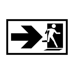 Emergency exit door sign