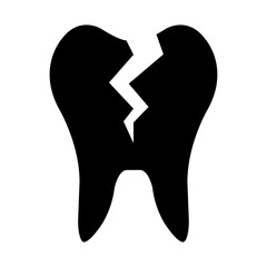 Crack teeth icon