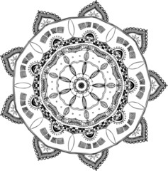 Mandala, expressed positive energy art, coloring book pattern design. energy magic circle.