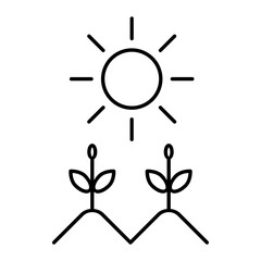 Sunshine and plants icon