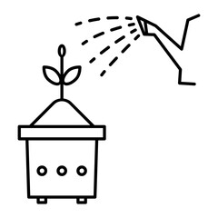 Watering the plants icon