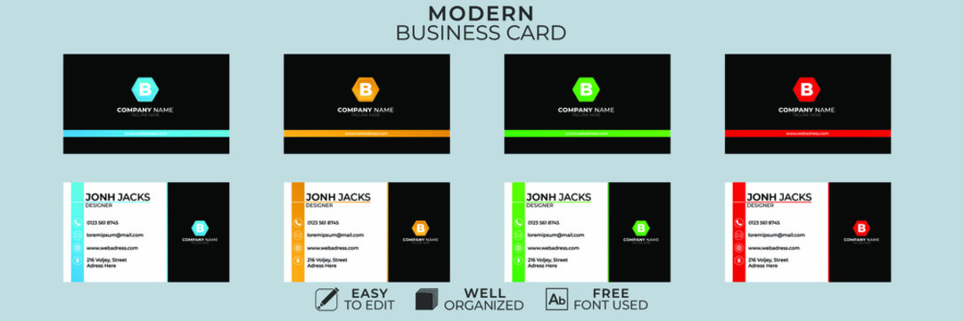 Modern Business Card Template Set