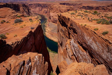 Travel Lifestyle adventure vacations concept. Grand canyon, Glen Canyon, Arizona.