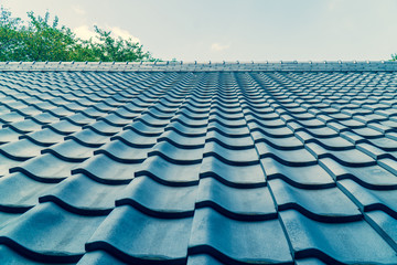 綺麗な日本の家の屋根瓦