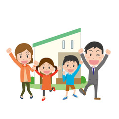 マイホームとジャンプする家族