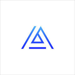 abstract triangle design logo