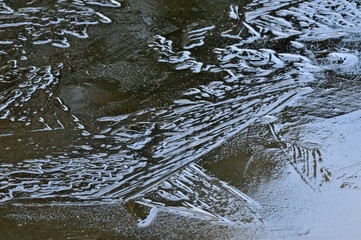 冬の結氷風景