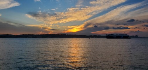 sunset over the sea