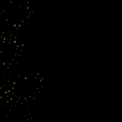 Gold Glitter Stars. Luxury Shiny Confetti.