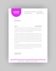 Simple Modern Creative & Clean business style Letterhead vector template design.
