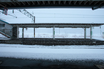 snow covered bridge