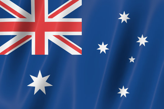 Australia flag, 3d render,8K