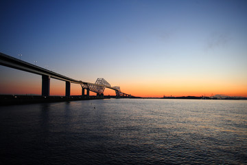 bridge at sunset