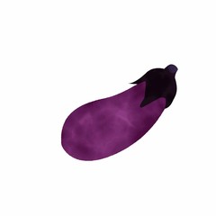 eggplant watercolor vector　秋の野菜”茄子”水彩
