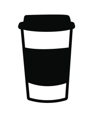coffee cup, slim, dark lid
