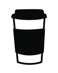 coffee cup, dark lid