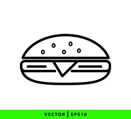 Burger icon vector logo template trendy best seller