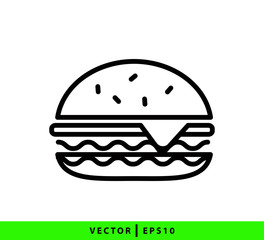 Burger icon vector logo template trendy best seller