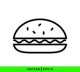 Burger icon vector logo template trendy best seller