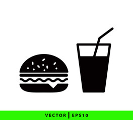 Burger icon vector logo template trendy best seller