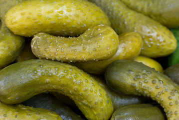 pickled cucumbers closeup