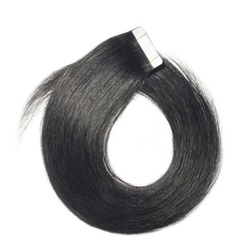 Tape In Straight Black Human Hair Extensions