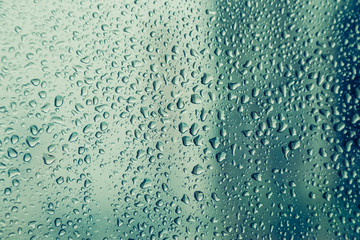 Water droplet on the window glass