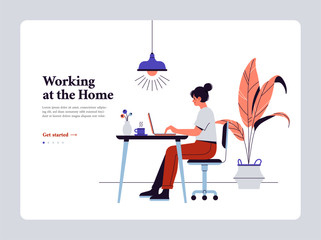 business concept design. Working woman.