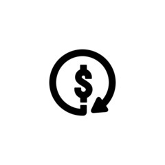 Money exchange icon isolated on white